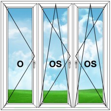 Plastové Okno Trojdílné O-OS-OS Aluplast Ideal 4000 CL