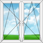 Plastové okno dvoukřídlé OS-OS Aluplast Ideal 4000 CL